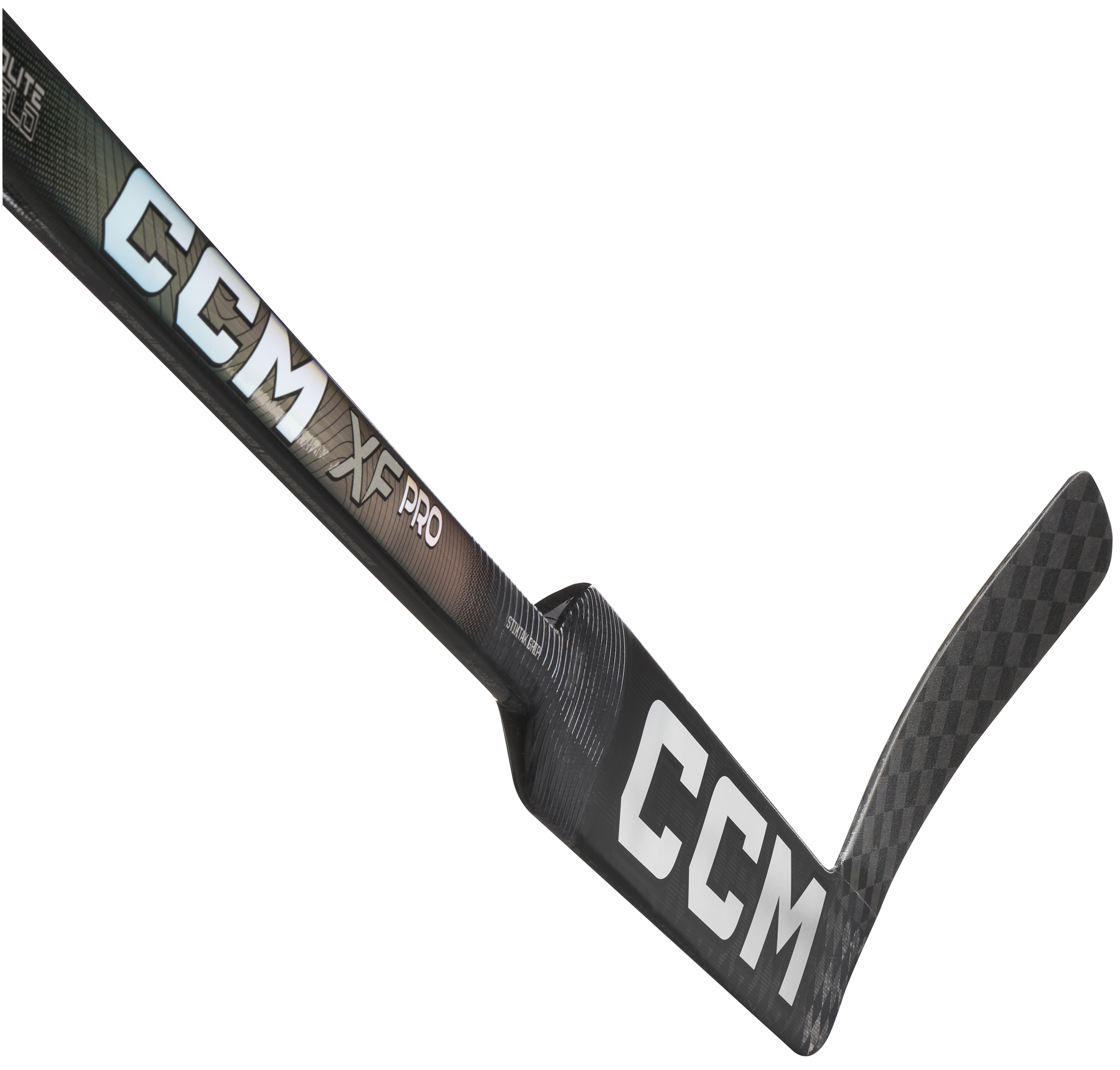 CCM XF Pro Intermediate Goalie Stick (Black/Ice Grey)