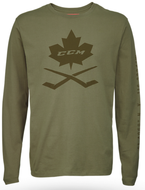 CCM Nostalgia Leaf Long Sleeve Tee Adult